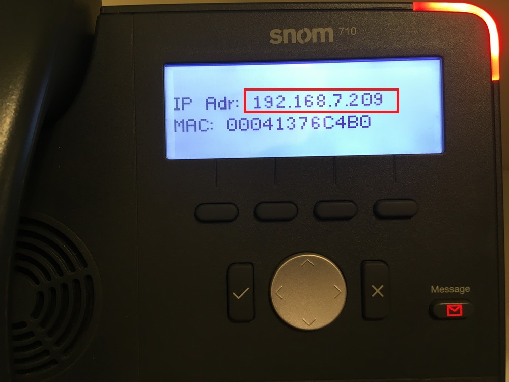 SNOM 710 ip-адрес